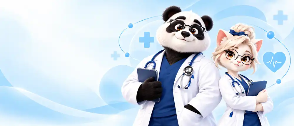 Doctor Bad Bear y Doctora Kha-mhu, mascotas médicas de BADBEAR.MED